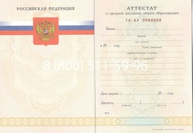 Аттестат за 11 класс 2007-2010 годов