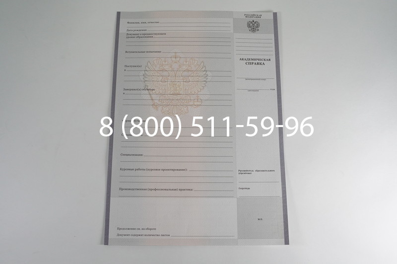 Заказать Академическая справка образца 2010-2011 год для колледжа в Ростове-на-Дону