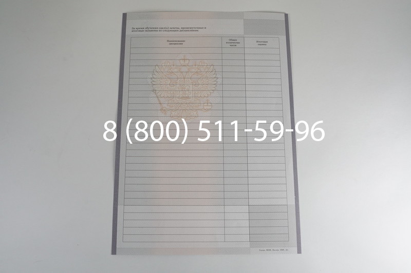 Заказать Академическая справка образца 2010-2011 год для колледжа в Ростове-на-Дону