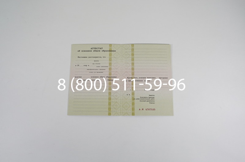 Купить Аттестат за 9 класс 1994-2006 годов в Ростове-на-Дону