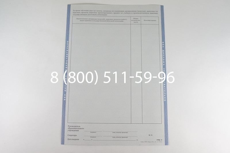 Диплом о среднем образовании 2011-2013 годов в Ростове-на-Дону
