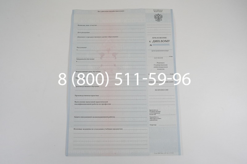 Диплом ПТУ 2007-2010 годов в Ростове-на-Дону